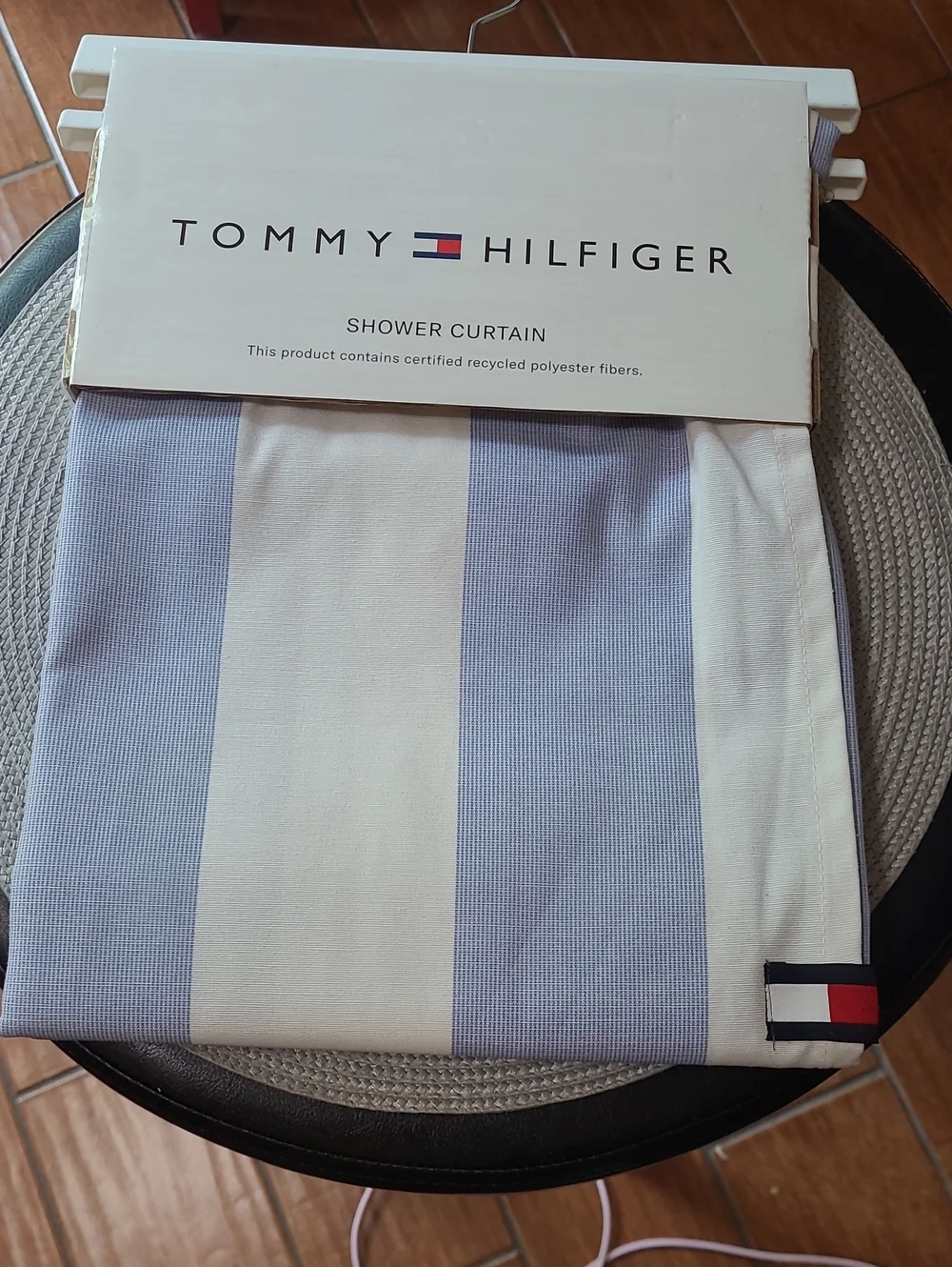 Tommy Hilfiger Vertical Capri Stripe Shower Curtain